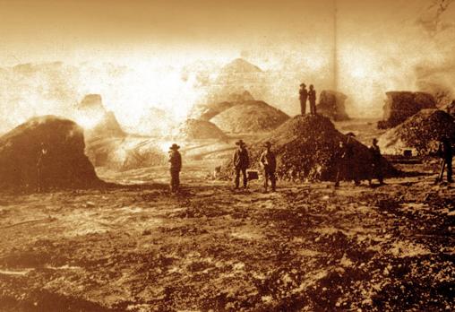 Quema de las teleras, en Riotinto, en 1888
