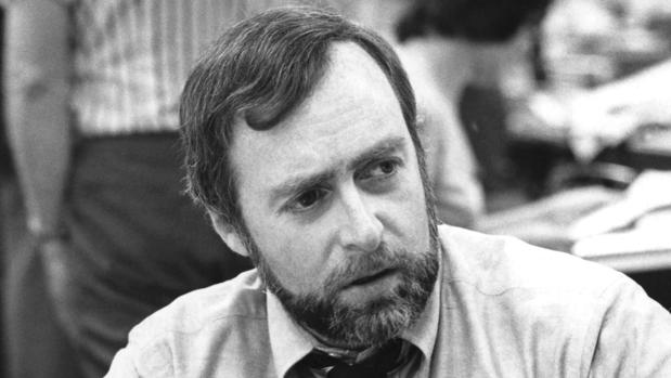 Sydney Schanberg, en la redacción de «The New York Times» en junio de 1976, a su regreso de Camboya