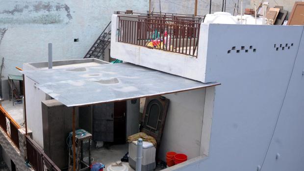 Vista de la casa donde tuvo lugar el suceso
