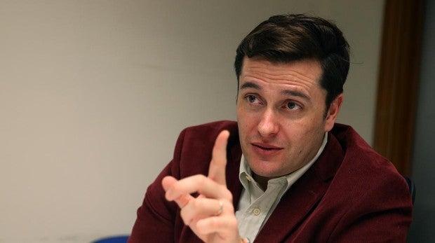 El periodista David Alandte, durante la entrevista con ABC esta semana en Madrid