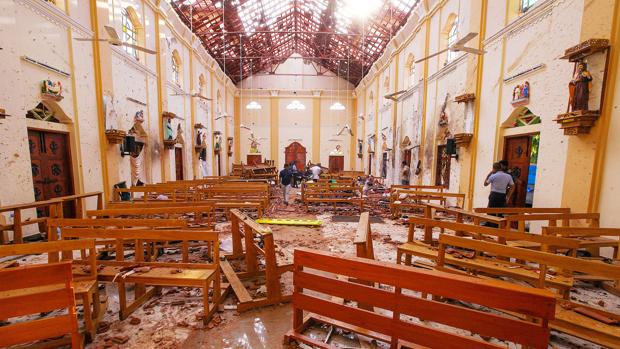 Atentado en Sri Lanka: una iglesia Cristiana destrozada