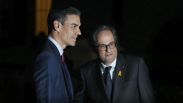 Pedro Sánchez y Quim Torra