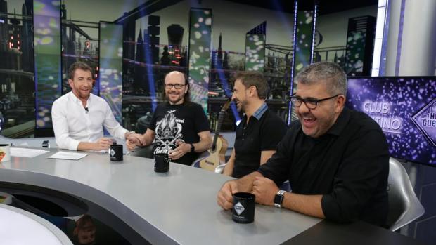 Pablo Motos, junto a Segura, José Mota y Florentino Fernández