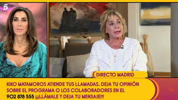 Mila Ximénez habla con Paz Padilla, este martes en «Sálvame»