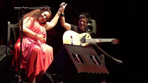 María José Carrasco durante su actuación