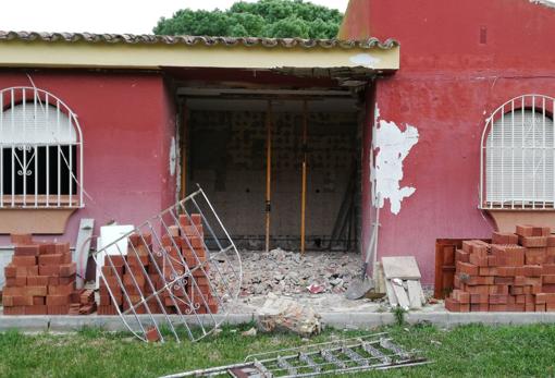 Vivienda donde se encontraba el menor.