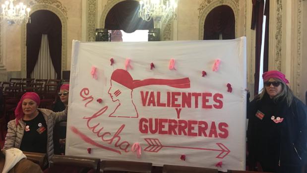El lema de la campaña de protesta de esta asociación es 'Valientes y guerreras en lucha'.