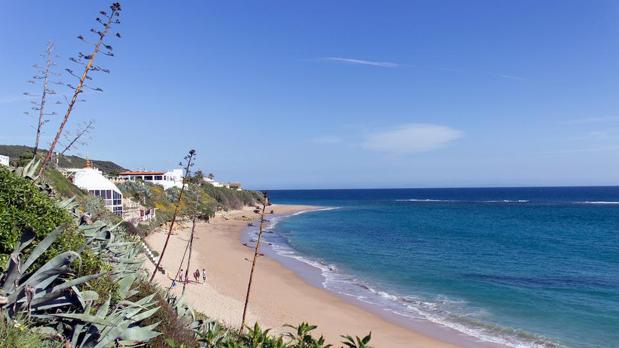 Playa de los Caños donde ha aparecido el cuerpo.