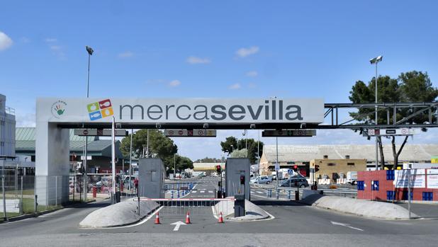 Entrada a Mercasevilla, en Sevilla Este