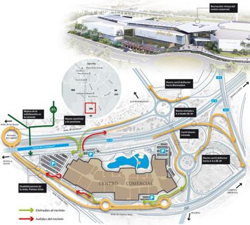 Nuevos accesos al centro comercial Lagoh