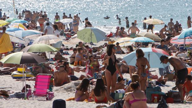 Imagen reciente de una playa en Vigo